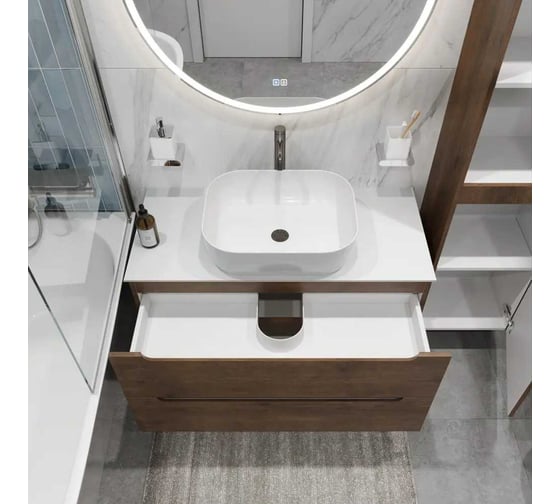 Подвесная тумба со столешницей и накладной раковиной BelBagno ETNA 80 ETNA80RW-KEPBO-1302-SET