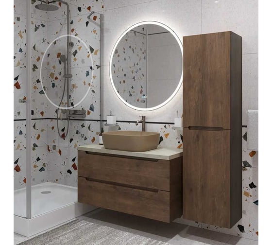 Подвесная тумба со столешницей и накладной раковиной BelBagno ETNA 80 ETNA80RW-KEPMCO-1302H316-SET