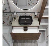 Подвесная тумба со столешницей и накладной раковиной BelBagno ETNA 80 ETNA80RW-KEPMCO-1302H301-SET