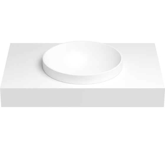 Настенная раковина-столешница из искусственного камня Wellsee Le.joie 213901000 1