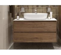 Подвесная тумба со столешницей и накладной раковиной BelBagno KRAFT 100 KRAFT100RT-KEPBO-1346-SET