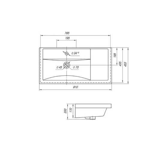 Раковина Sanflor Фостер 80 П 4640021065198