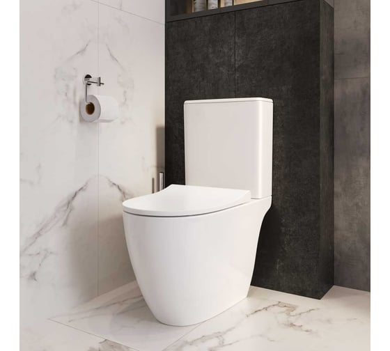 Комплект: напольный безободковый унитаз VITRA Sento Rim-ex Open-Back 9830B003-7204