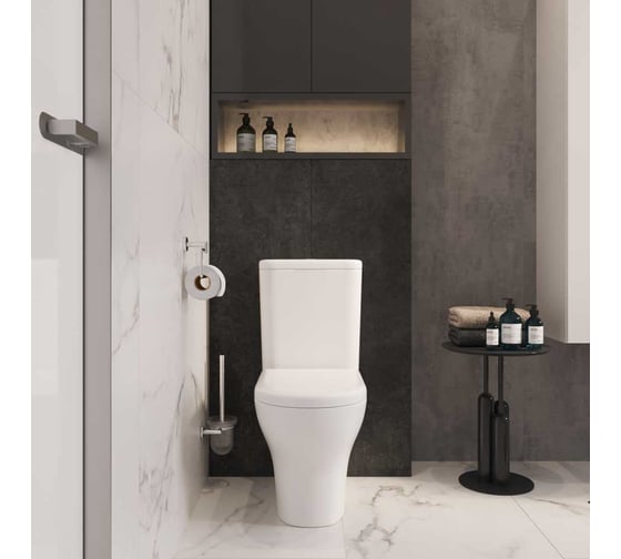 Комплект напольного унитаза Vitra Zentrum back to wall, сиденье микролифт, механизм 3/6 л 9012B003-7202
