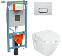 Унитаз S50 Rim-Ex 742-5800-01с инсталляцией и панелью управления VITRA 740-0580 9003B003-7201