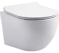 Подвесной унитаз с сидением Aquanet CETUS W Short Tornado Soft Close-SLIMSEAT 00332171