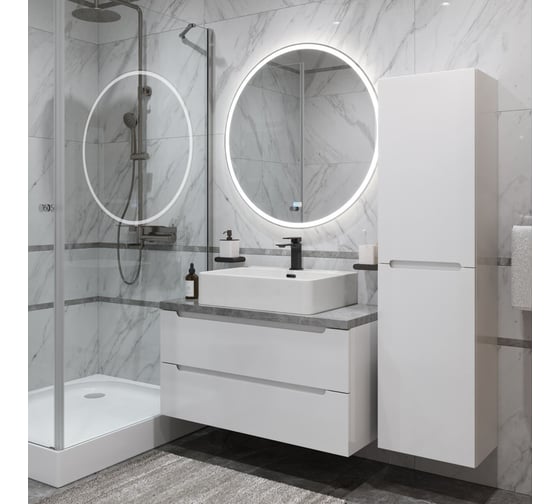 Тумба подвесная со столешницей и накладной раковиной BelBagno ETNA 100 ETNA100BL-KEPMGL-1338-SET