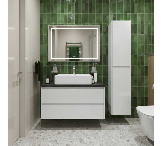 Подвесная тумба со столешницей и накладной раковиной BelBagno KRAFT 100 KRAFT100BO-KEPMNO-1338-SET