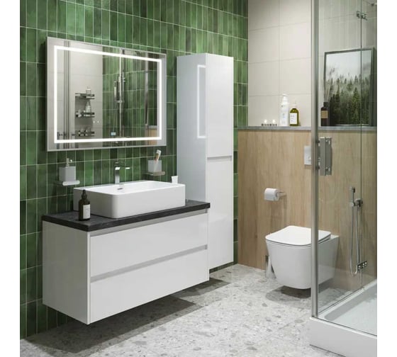 Подвесная тумба со столешницей и накладной раковиной BelBagno KRAFT 100 KRAFT100BO-KEPMNO-1338-SET