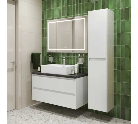 Подвесная тумба со столешницей и накладной раковиной BelBagno KRAFT 100 KRAFT100BO-KEPMNO-1338-SET
