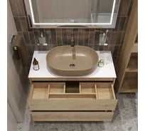 Подвесная тумба со столешницей и накладной раковиной BelBagno KRAFT 100 KRAFT100RNN-KEPBO-1084H316-SET