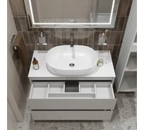 Подвесная тумба со столешницей и накладной раковиной BelBagno KRAFT 100 KRAFT100BO-KEPBO-1084-SET