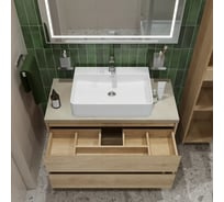 Подвесная тумба со столешницей и накладной раковиной BelBagno KRAFT 100 KRAFT100RNN-KEPMCO-1338-SET