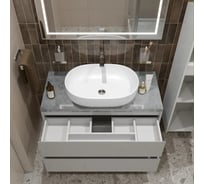 Подвесная тумба со столешницей и накладной раковиной BelBagno KRAFT 100 KRAFT100BO-KEPMGL-1084-SET
