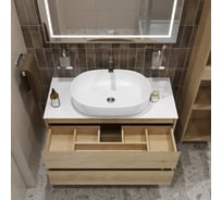 Подвесная тумба со столешницей и накладной раковиной BelBagno KRAFT 100 KRAFT100RNN-KEPBO-1084-SET