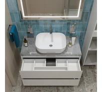 Подвесная тумба со столешницей и накладной раковиной BelBagno KRAFT 100 KRAFT100BO-KEPMGL-1302-SET