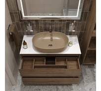 Подвесная тумба со столешницей и накладной раковиной BelBagno KRAFT 100 KRAFT100RT-KEPBO-1084H316-SET