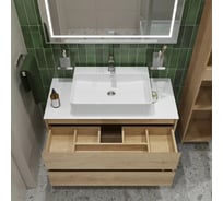 Подвесная тумба со столешницей и накладной раковиной BelBagno KRAFT 100 KRAFT100RNN-KEPBO-1338-SET