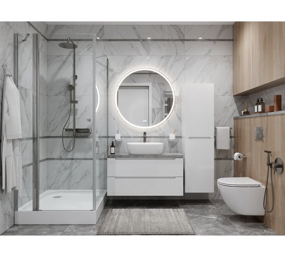 Тумба подвесная со столешницей и накладной раковиной BelBagno ETNA 100 ETNA100BL-KEPMGL-1302-SET