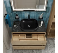 Подвесная тумба со столешницей и накладной раковиной BelBagno KRAFT 100 KRAFT100RNN-KEPMNO-1302-H301-SET