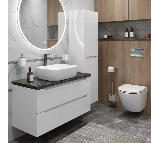 Тумба подвесная со столешницей и накладной раковиной BelBagno ETNA 100 ETNA100BL-KEPMNO-1302-SET