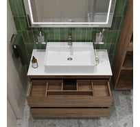 Подвесная тумба со столешницей и накладной раковиной BelBagno KRAFT 100 KRAFT100RT-KEPBO-1338-SET
