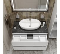 Подвесная тумба со столешницей и накладной раковиной BelBagno KRAFT 100 KRAFT100BO-KEPMNO-1346-SET