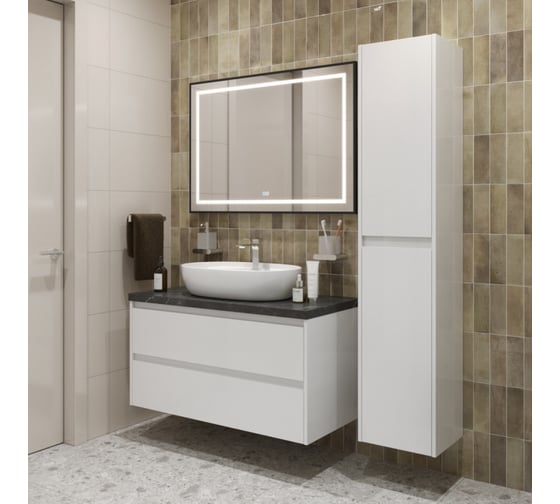 Подвесная тумба со столешницей и накладной раковиной BelBagno KRAFT 100 KRAFT100BO-KEPMNO-1346-SET