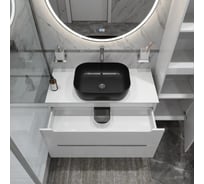 Тумба подвесная со столешницей и накладной раковиной BelBagno ETNA 80 ETNA80BL-KEPBO-1302H301-SET