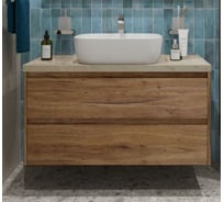 Подвесная тумба со столешницей и накладной раковиной BelBagno KRAFT 100 KRAFT100RT-KEPMCO-1302-SET