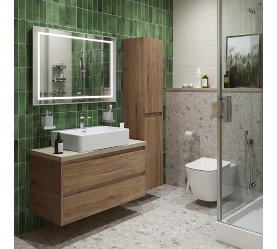Подвесная тумба со столешницей и накладной раковиной BelBagno KRAFT 100 KRAFT100RT-KEPMCO-1338-SET