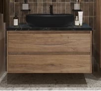 Подвесная тумба со столешницей и накладной раковиной BelBagno KRAFT 100 KRAFT100RT-KEPMNO-1084-H301-SET