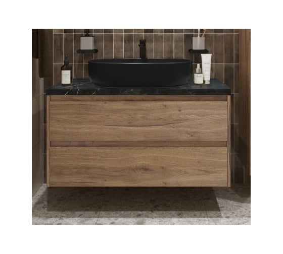 Подвесная тумба со столешницей и накладной раковиной BelBagno KRAFT 100 KRAFT100RT-KEPMNO-1084-H301-SET
