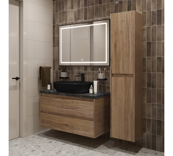 Подвесная тумба со столешницей и накладной раковиной BelBagno KRAFT 100 KRAFT100RT-KEPMNO-1084-H301-SET