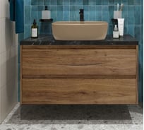 Подвесная тумба со столешницей и накладной раковиной BelBagno KRAFT 100 KRAFT100RT-KEPMNO-1302-H316-SET