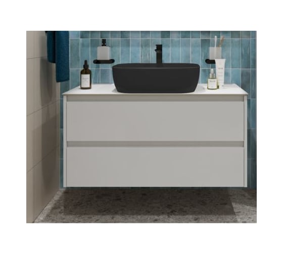 Подвесная тумба со столешницей и накладной раковиной BelBagno KRAFT 80 KRAFT80BO-KEPBO-1302H301-SET 1