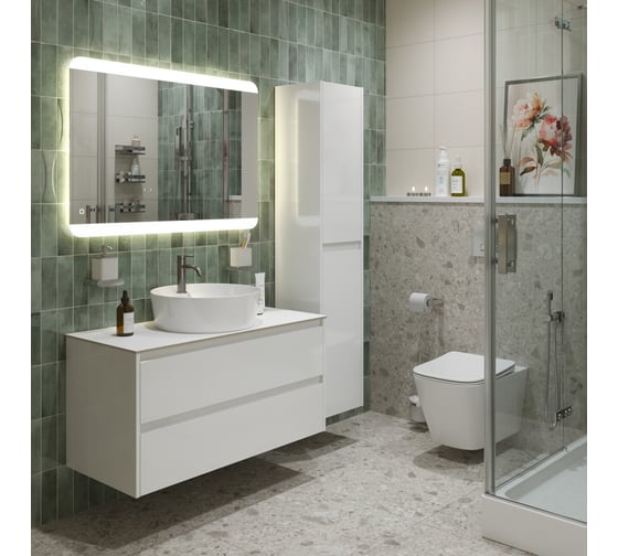 Подвесная тумба со столешницей и накладной раковиной BelBagno KRAFT 80 KRAFT80BO-KEPBO-1306-SET