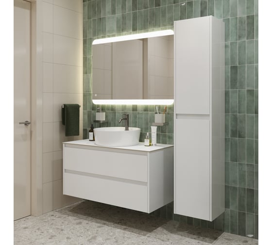Подвесная тумба со столешницей и накладной раковиной BelBagno KRAFT 80 KRAFT80BO-KEPBO-1306-SET