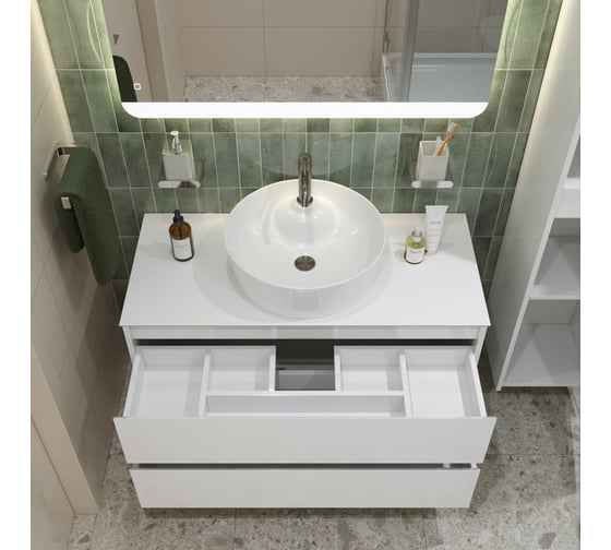 Подвесная тумба со столешницей и накладной раковиной BelBagno KRAFT 80 KRAFT80BO-KEPBO-1306-SET