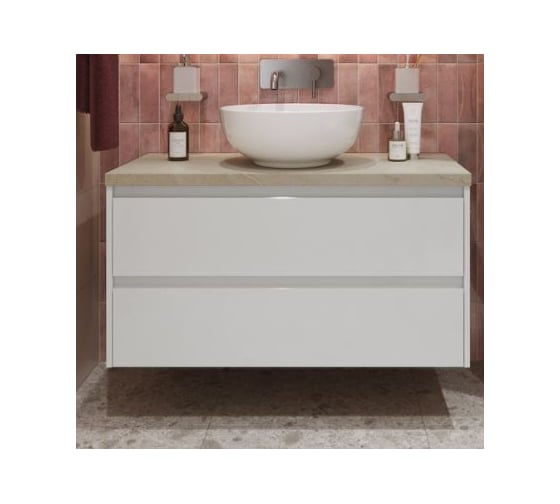 Подвесная тумба со столешницей и накладной раковиной BelBagno KRAFT 80 KRAFT80BO-KEPMCO-1077-SET