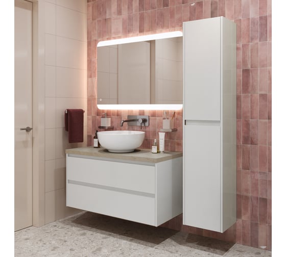 Подвесная тумба со столешницей и накладной раковиной BelBagno KRAFT 80 KRAFT80BO-KEPMCO-1077-SET