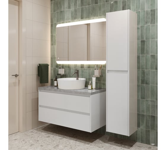 Подвесная тумба со столешницей и накладной раковиной BelBagno KRAFT 80 KRAFT80BO-KEPMGL-1306-SET