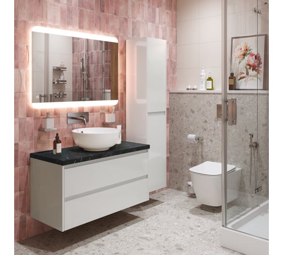 Подвесная тумба со столешницей и накладной раковиной BelBagno KRAFT 80 KRAFT80BO-KEPMNO-1077-SET