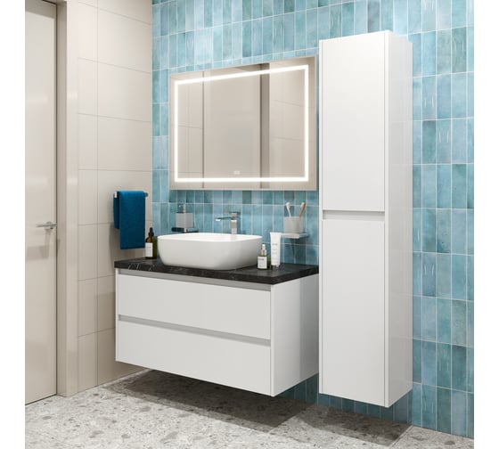Подвесная тумба со столешницей и накладной раковиной BelBagno KRAFT 80 KRAFT80BO-KEPMNO-1302-SET