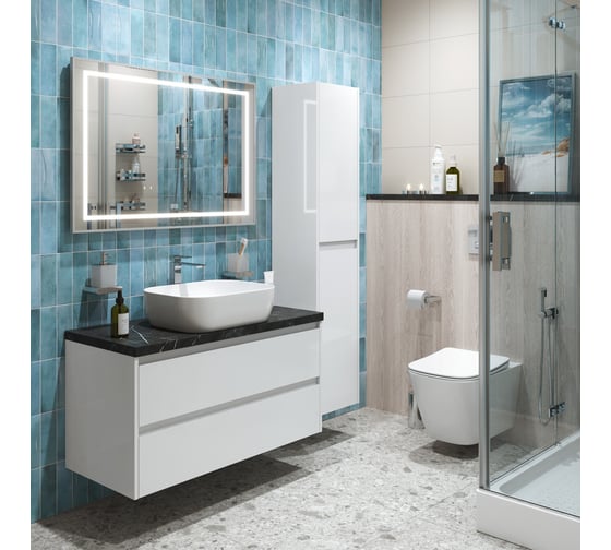 Подвесная тумба со столешницей и накладной раковиной BelBagno KRAFT 80 KRAFT80BO-KEPMNO-1302-SET