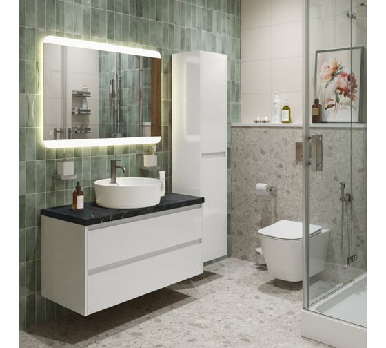 Подвесная тумба со столешницей и накладной раковиной BelBagno KRAFT 80 KRAFT80BO-KEPMNO-1306-SET
