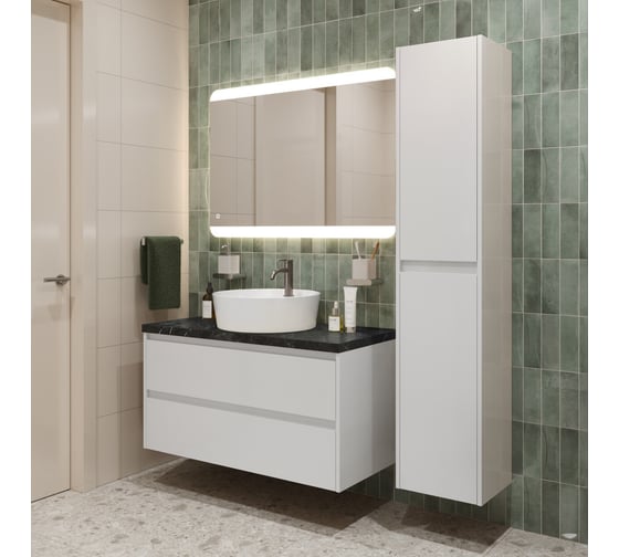 Подвесная тумба со столешницей и накладной раковиной BelBagno KRAFT 80 KRAFT80BO-KEPMNO-1306-SET