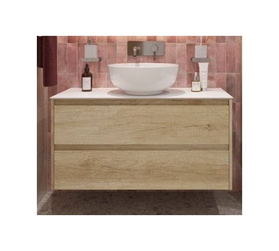 Подвесная тумба со столешницей и накладной раковиной BelBagno KRAFT 80 KRAFT80RNN-KEPBO-1077-SET 1