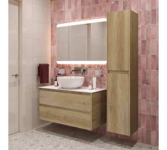 Подвесная тумба со столешницей и накладной раковиной BelBagno KRAFT 80 KRAFT80RNN-KEPBO-1077-SET