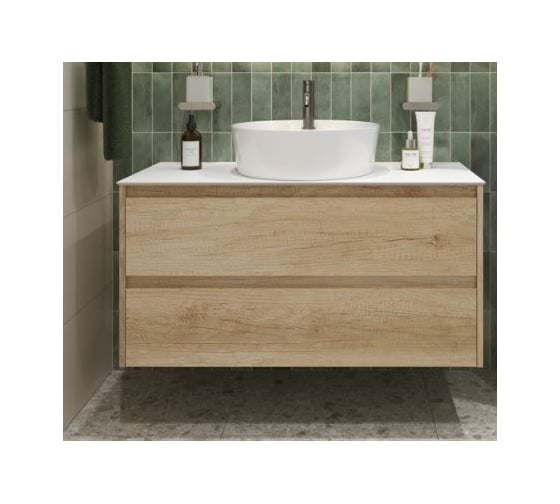 Подвесная тумба со столешницей и накладной раковиной BelBagno KRAFT 80 KRAFT80RNN-KEPBO-1306-SET